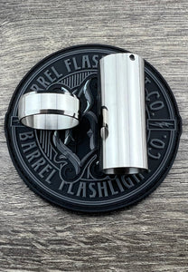 Polished Titanium Barrel Ring and Sleeve Set
