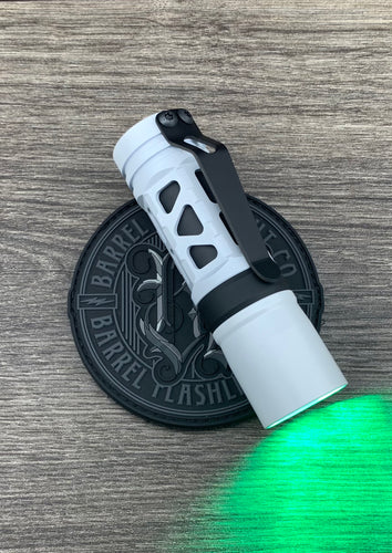 PRE-ORDER FINISH Barrel Titanium Rail with Stormtrooper White Cerakote 3 Picatinny and QUANTUM DRIVER