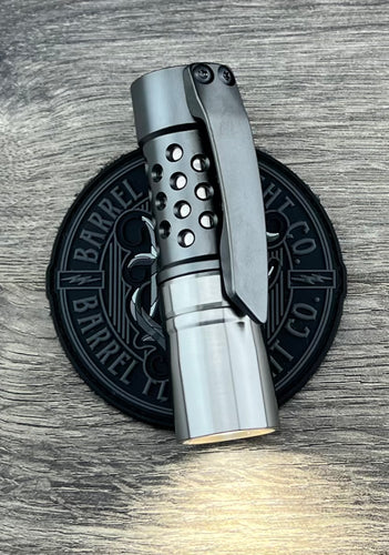 Barrel Machine Finish Titanium Head with DLC Titanium M2JN Body and QUANTUM DRIVER with RGB secondaries