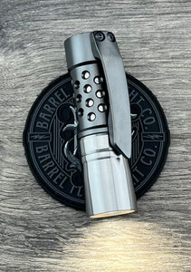 Barrel Machine Finish Titanium Head with DLC Titanium M2JN Body and QUANTUM DRIVER with RGB secondaries