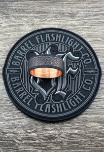 Blackened, Darkened and Hammered Copper Barrel Ring