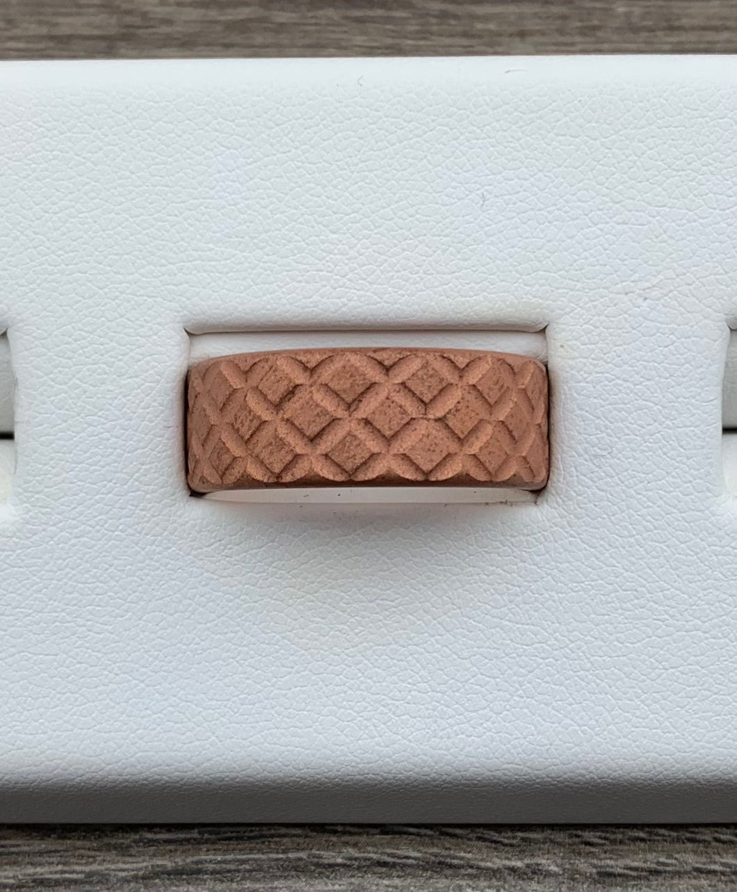 Copper Pineapple Frag Blasted Barrel Ring